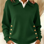 Vynette | V-Neck Sweater with Collar