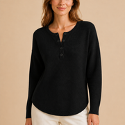 Helena | Henley-napeilla varustettu neulepusero