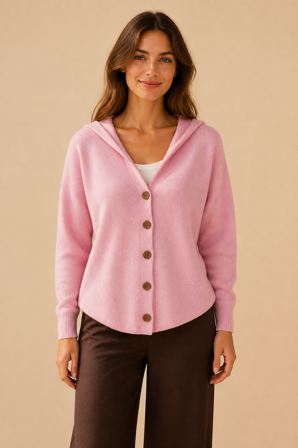 Maija | Hupullinen neuletakki