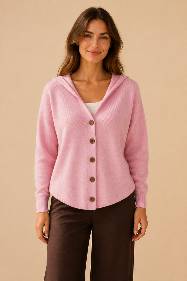 Maija | Hupullinen neuletakki
