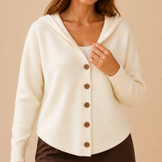 Maija | Hupullinen neuletakki