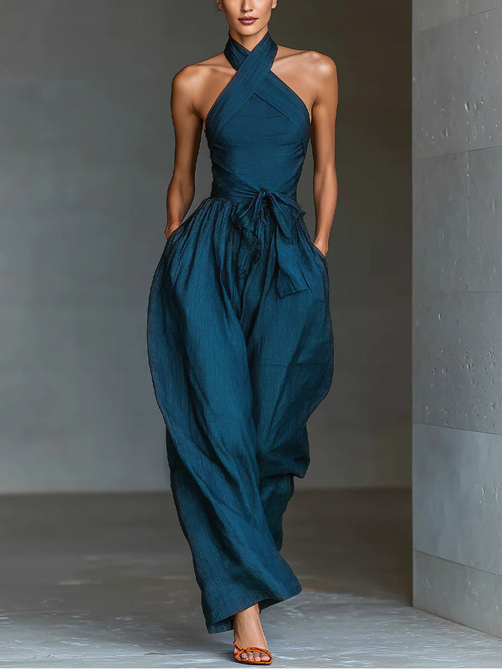 Nadia Halter Weitbeiniger Jumpsuit
