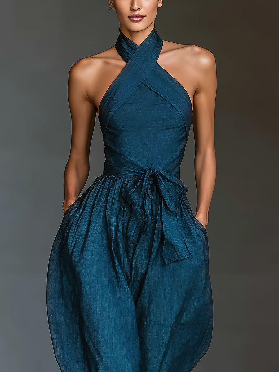 Nadia Halter Weitbeiniger Jumpsuit