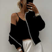 Vanessa | Cardigan raffinato con dettagli in perle