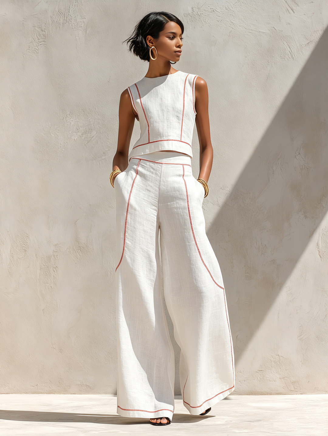 Harper | Linen Contrast Set