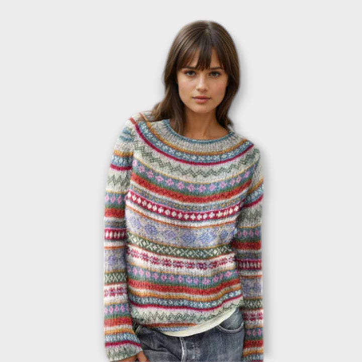 Pullover a righe casual e accogliente