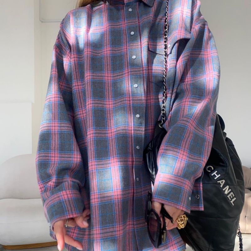 Nalani - Camisa Suelta de Cuadros