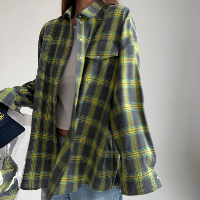 Nalani - Camisa Suelta de Cuadros