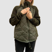 Carina Wool Patchwork Down Jacket