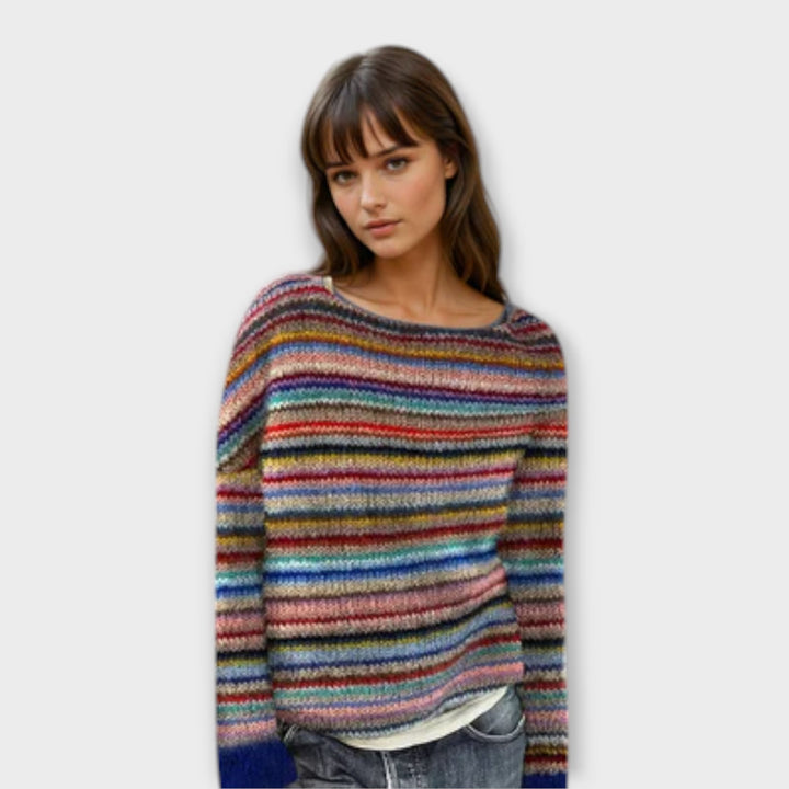 Pullover a righe casual e accogliente