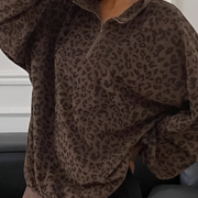 Mara | Comodo Maglione con Stampa Leopardo