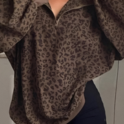 Mara | Comodo Maglione con Stampa Leopardo