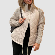 Carina Wool Patchwork Down Jacket