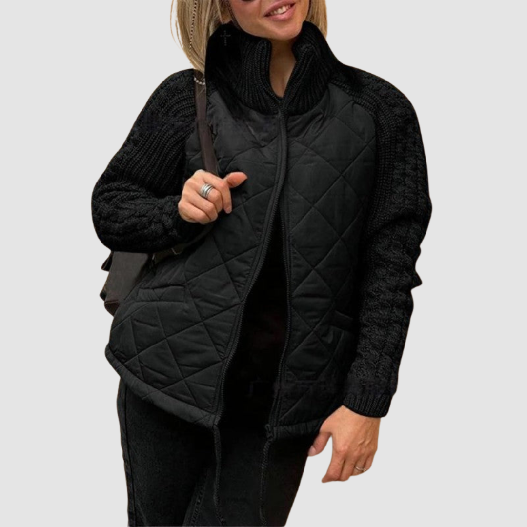 Carina Wool Patchwork Down Jacket