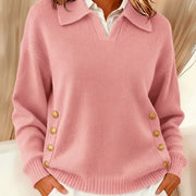 Vynette | V-Neck Sweater with Collar