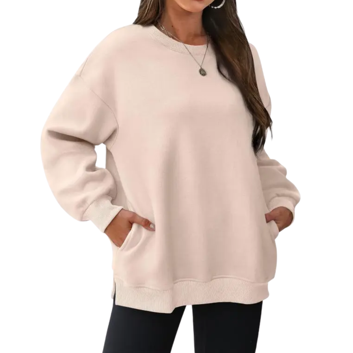 Elina | Ylisuurennettu Fleece Crewneck Pullover
