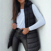 Mitchelle Casual Long Sleeveless Puffer Vest