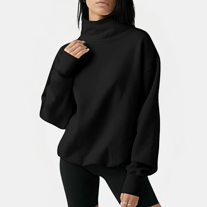 Elena | Ylisuurikokoinen turtleneck huppari