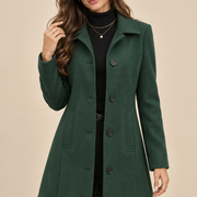 Valentina | Elegantti pitkälinjainen napitakki
