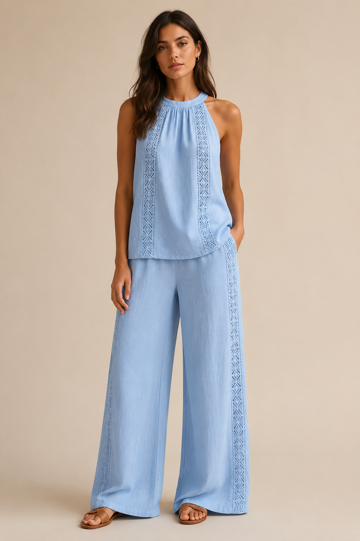 Conjunto Vire | Conjunto fluido com top halter