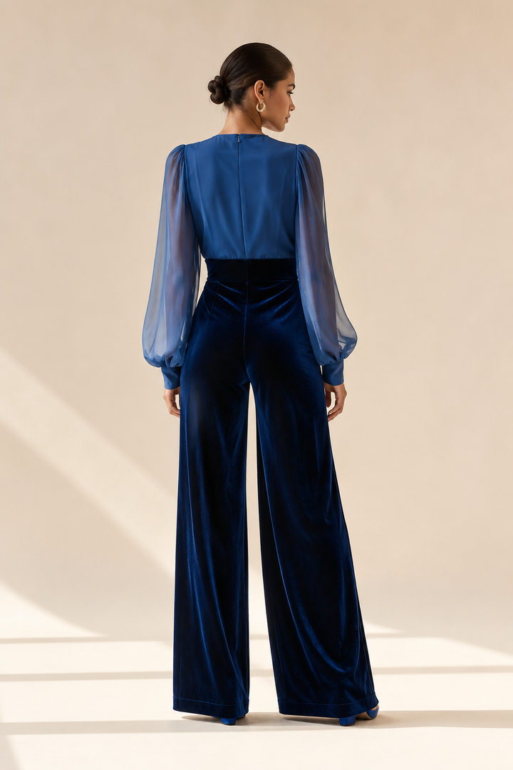 Leimu | Conjunto elegante com mangas transparentes