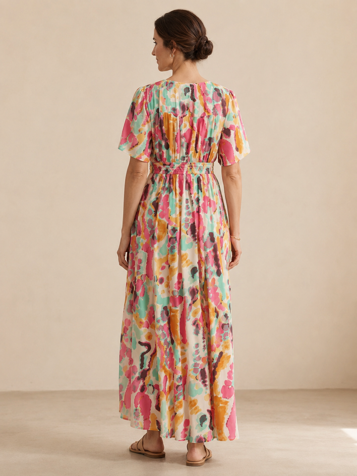 Yuki | V-aukkoinen Tie-Dye-mekko