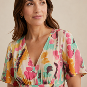 Yuki | Tie-Dye-mekko V-kaula-aukolla