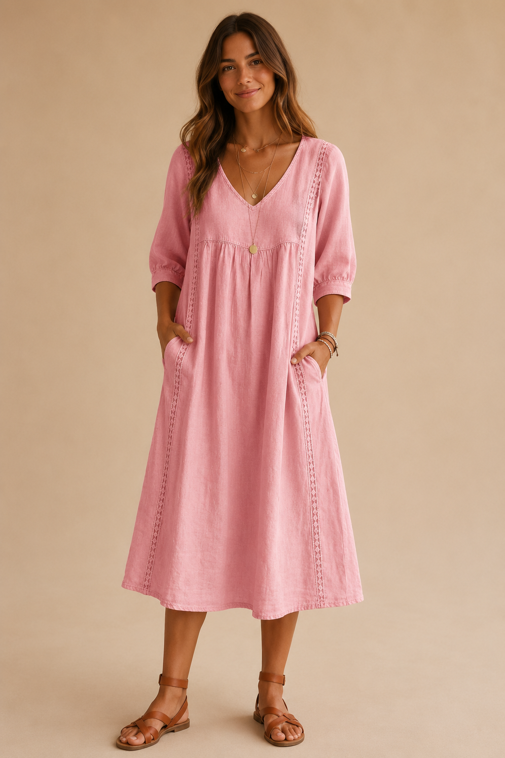 Veera | Vestido midi estilo linho