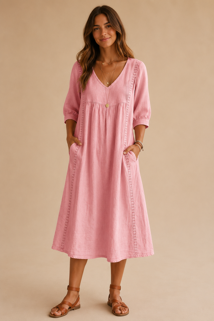 Veera | Vestido midi estilo linho