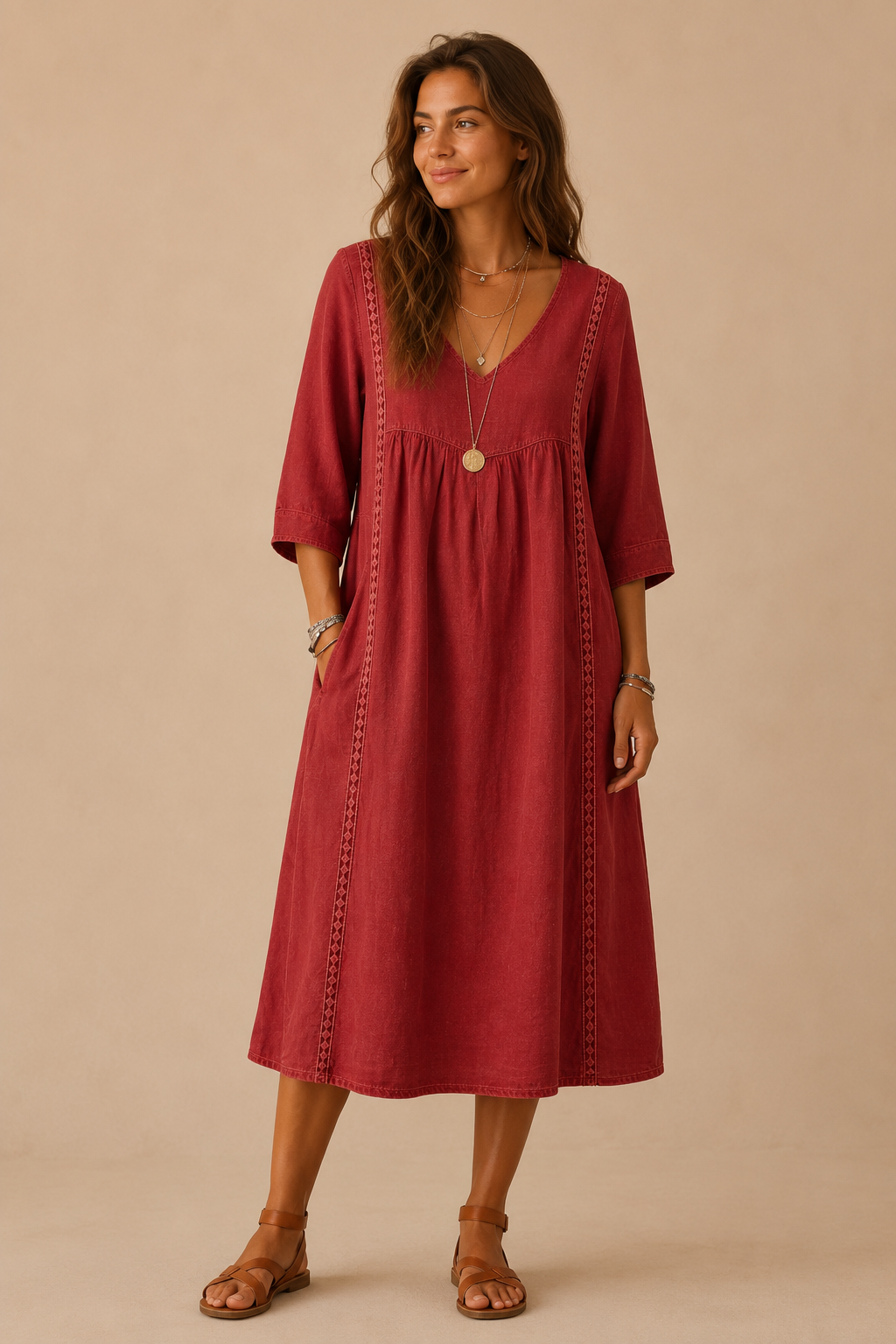 Veera | Vestido midi estilo linho