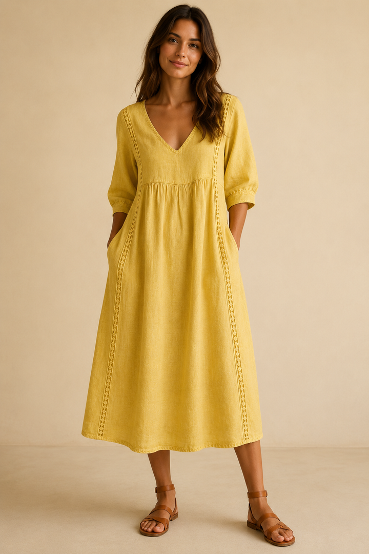 Veera | Vestido midi estilo linho