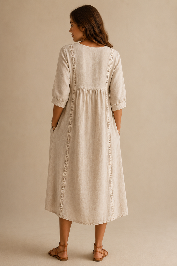 Veera | Vestido midi estilo linho