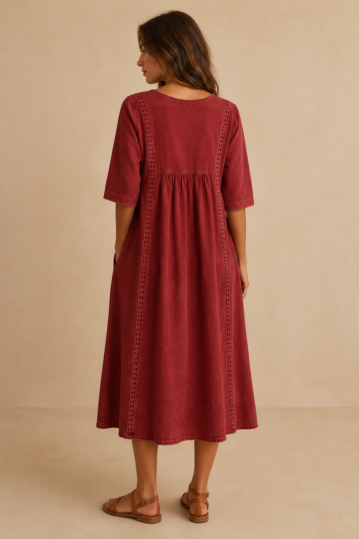 Veera | Vestido midi estilo linho