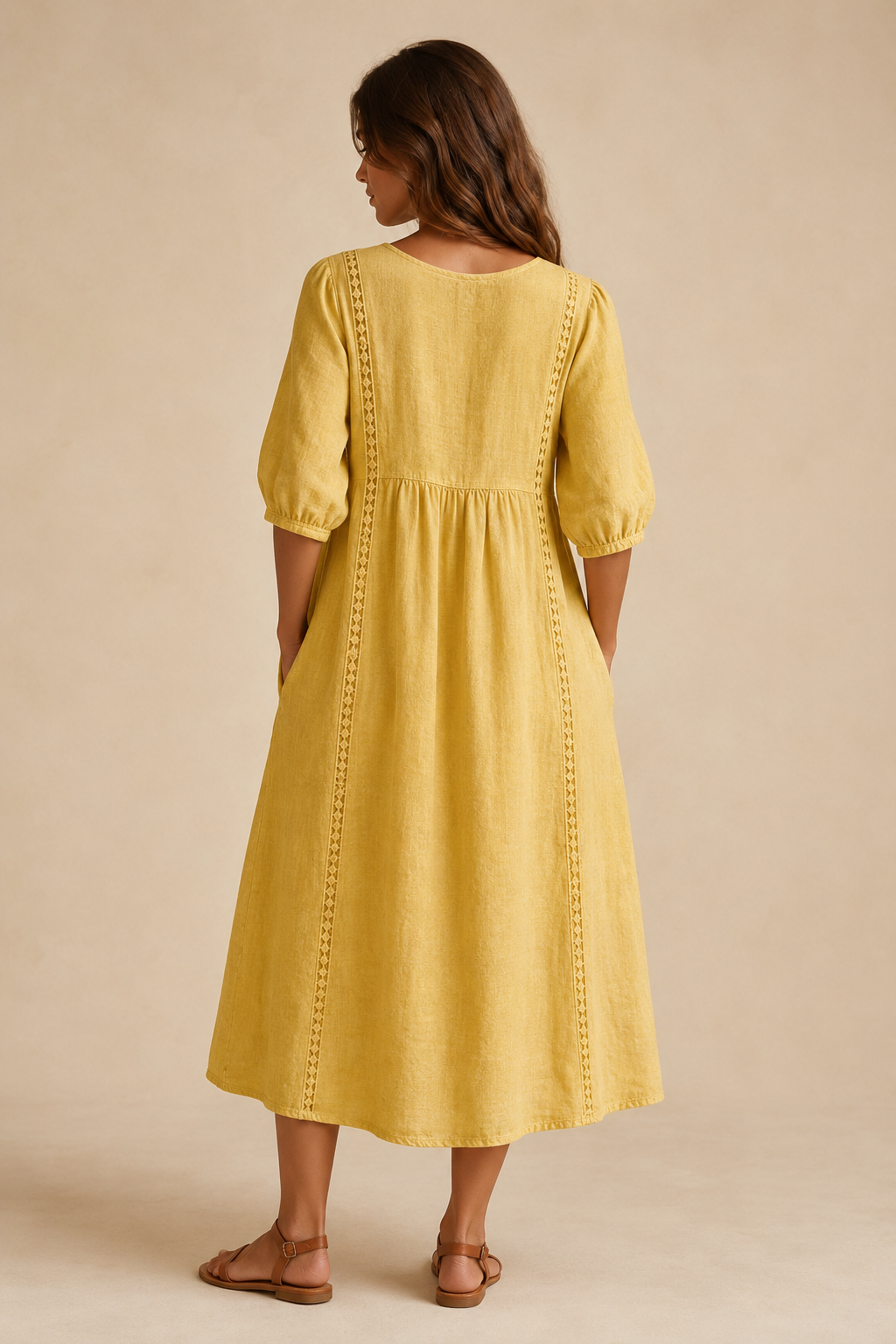 Veera | Vestido midi estilo linho