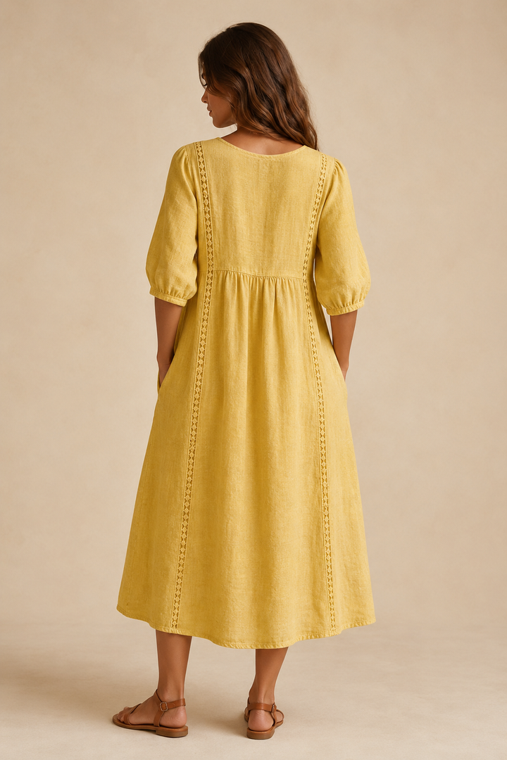 Veera | Vestido midi estilo linho