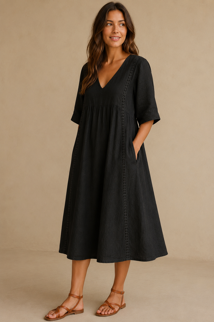 Veera | Vestido midi estilo linho