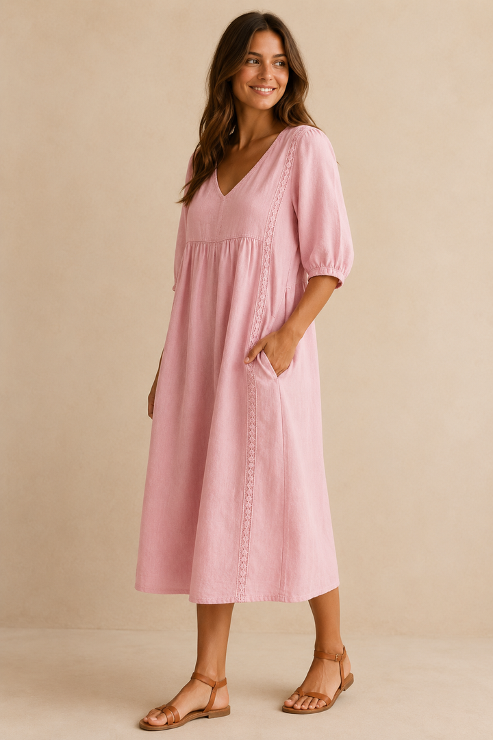 Veera | Vestido midi estilo linho