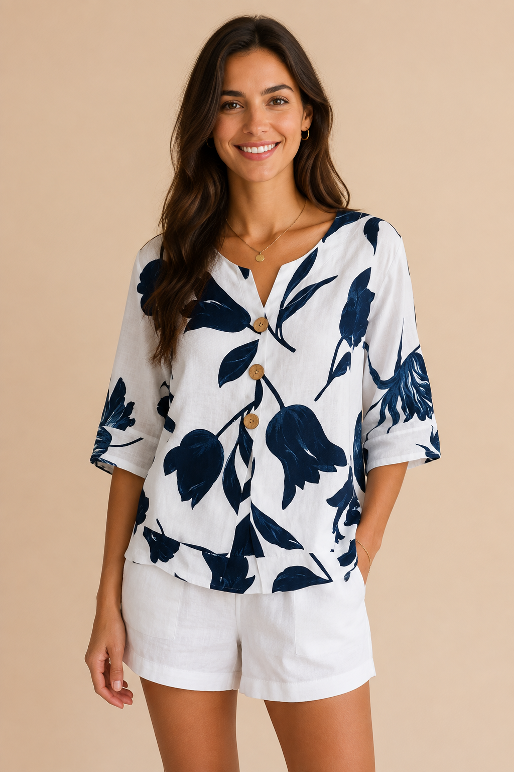 Selma | kukkakuosinen pusero