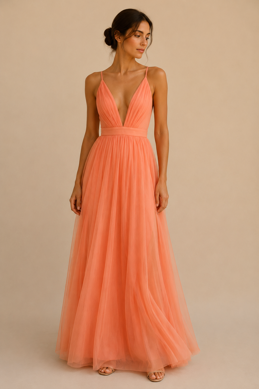 Ginevra | Maxi Abito Luce Corallo