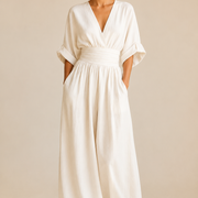 Alessia | Elegantti haalari V-pääntiellä ja korkealla vyötäröllä