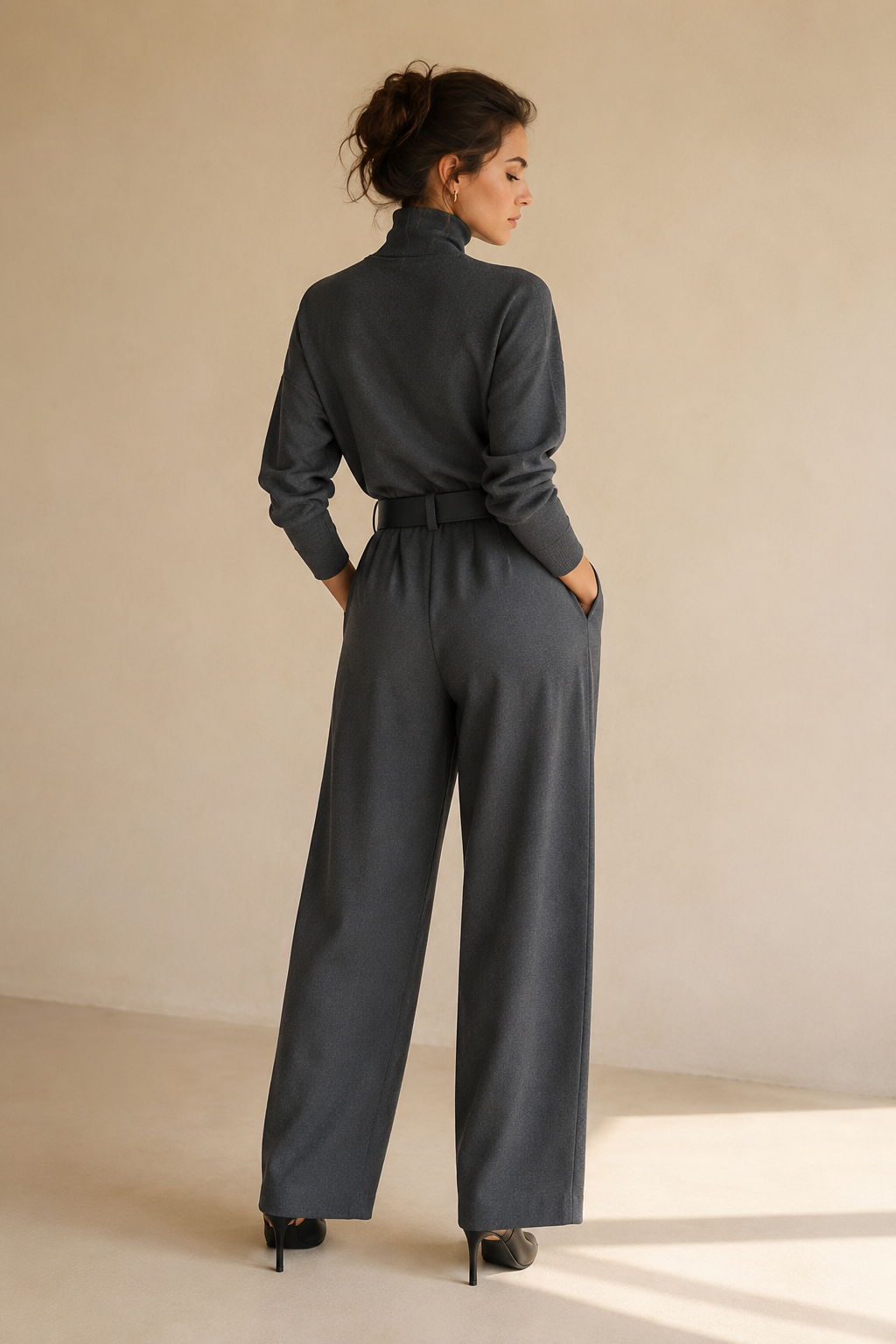 DELACROIX | Ensemble Col Roulé et Pantalon Droit Cyrielle