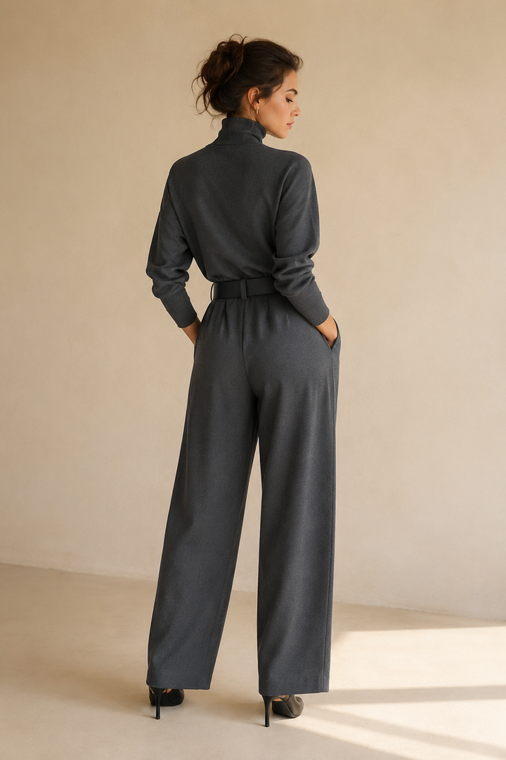 DELACROIX | Ensemble Col Roulé et Pantalon Droit Cyrielle