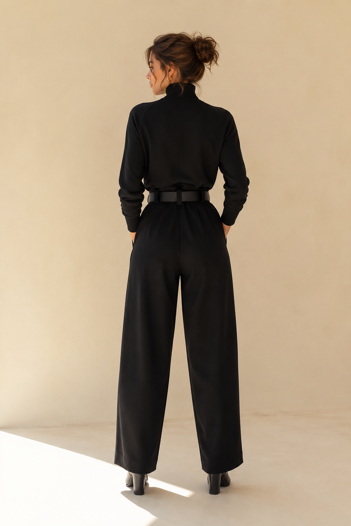 DELACROIX | Ensemble Col Roulé et Pantalon Droit Cyrielle