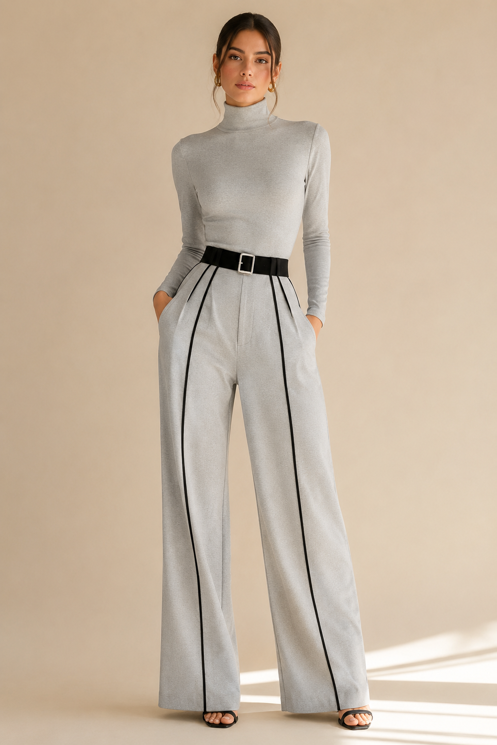 Aulikki | Conjunto elegante com gola alta