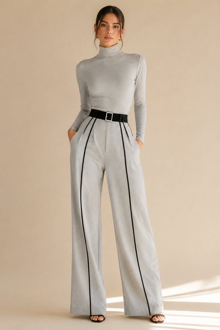 Aulikki | Conjunto elegante com gola alta
