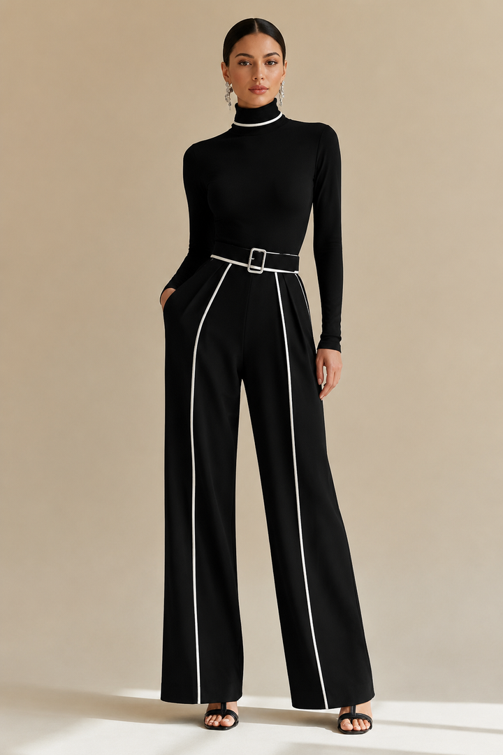 Aulikki | Conjunto elegante com gola alta