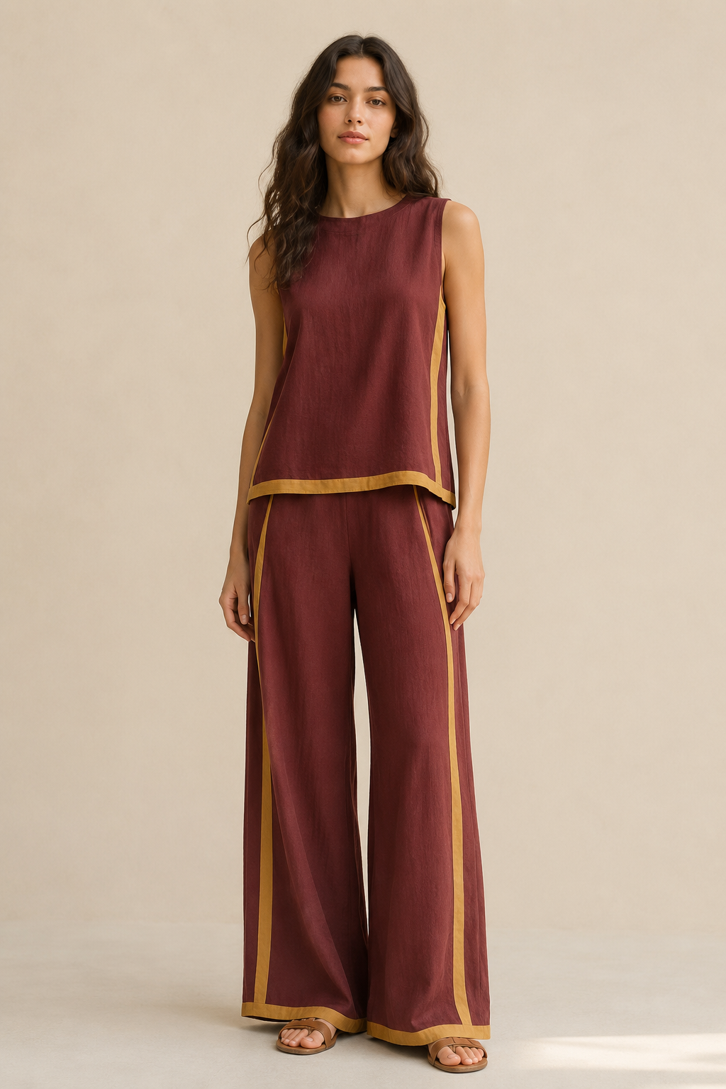 Sinikka | Conjunto com detalhe contrastante