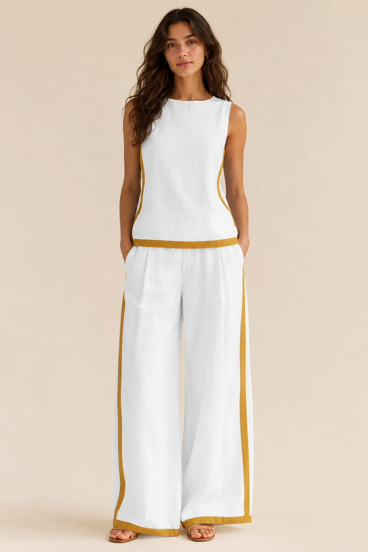 Sinikka | Conjunto com detalhe contrastante