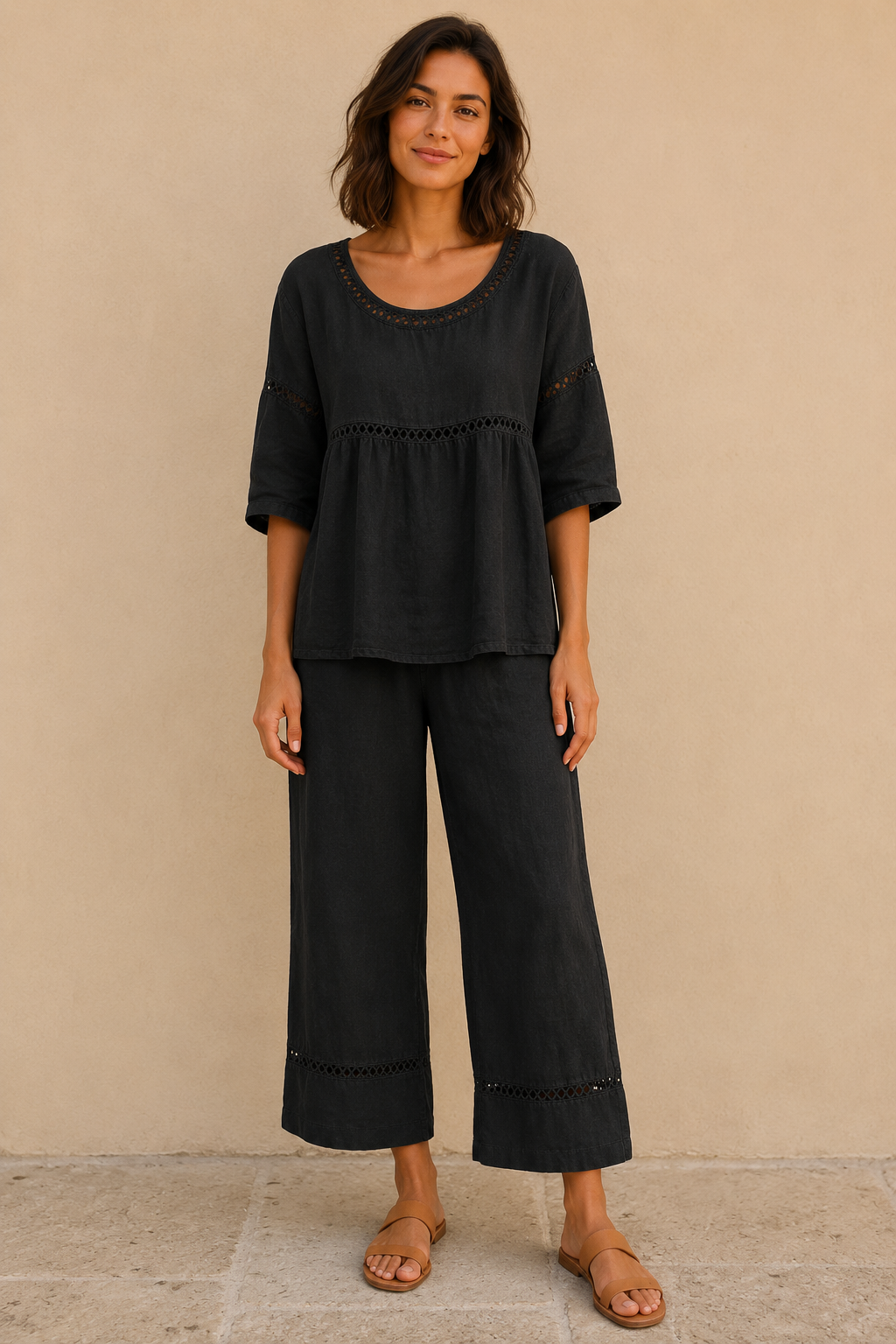 Eila | Conjunto leve com detalhes trabalhados