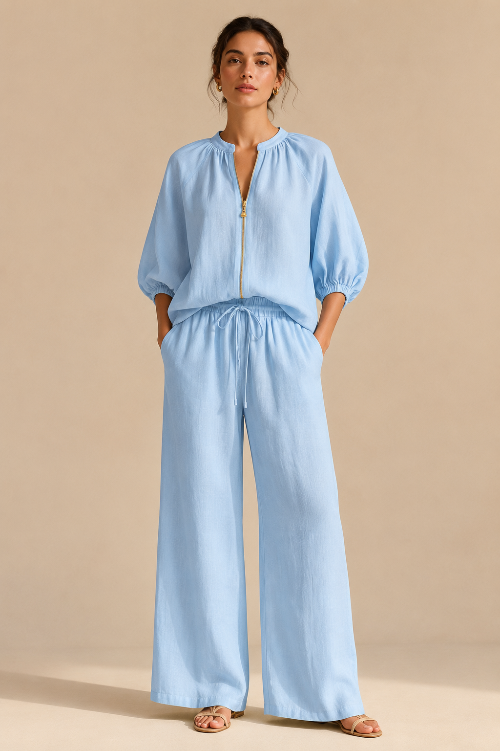Mirja | Conjunto fluido com fecho frontal
